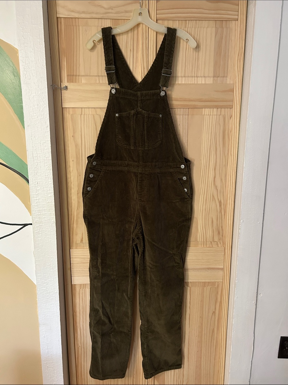 Old Navy Olive/Brown Corduroy Overalls